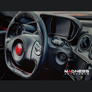 Alfa Romeo 4C Carbon Fiber Paddle Shifters - Red Accent 